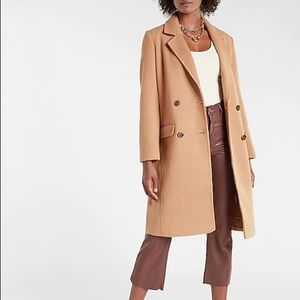 Kenneth Cole Double Breasted Tan Peacoat Size 2